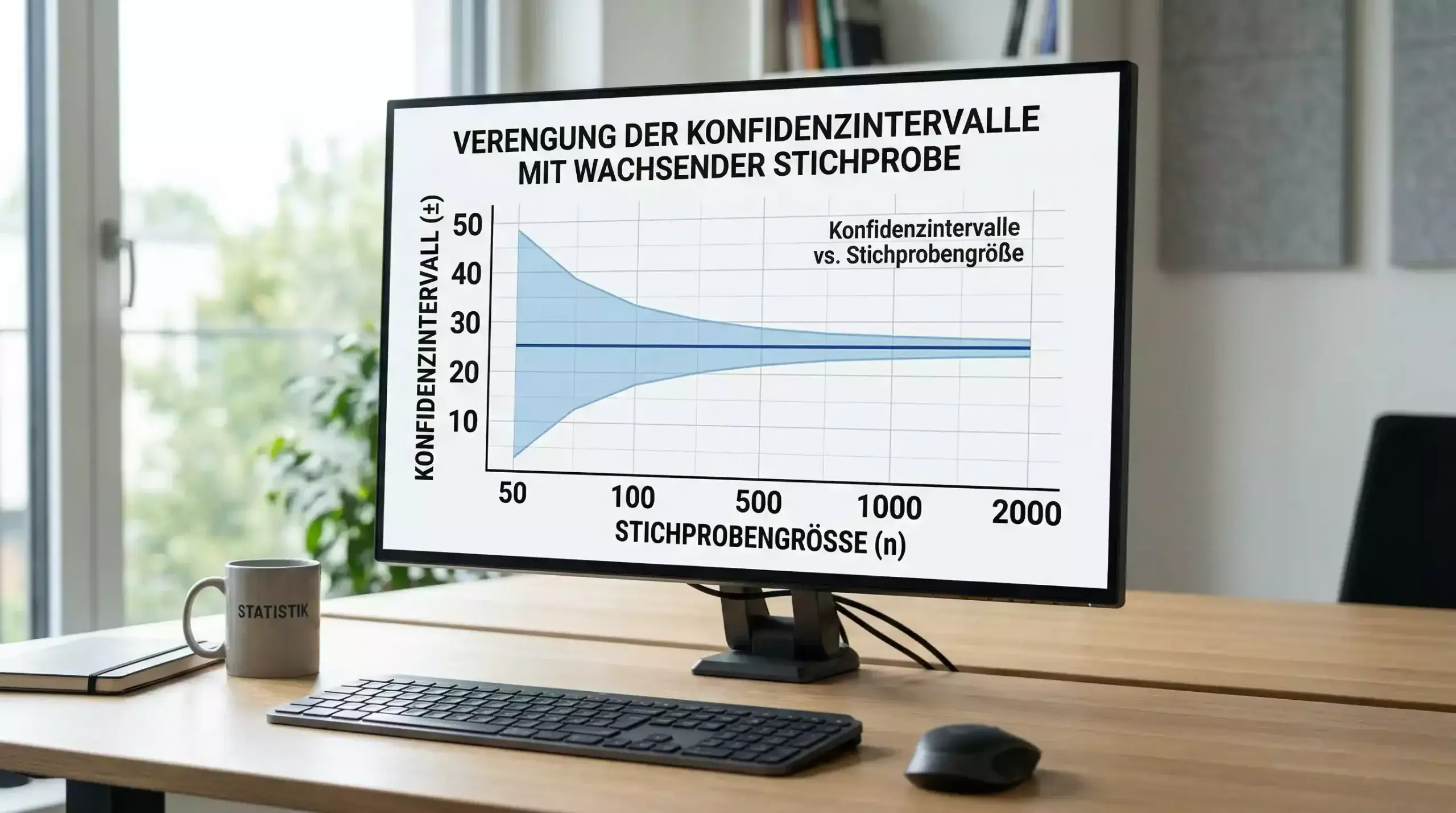 Diagramm zeigt die Entwicklung der statistischen Sicherheit mit zunehmender Anzahl von Wetten