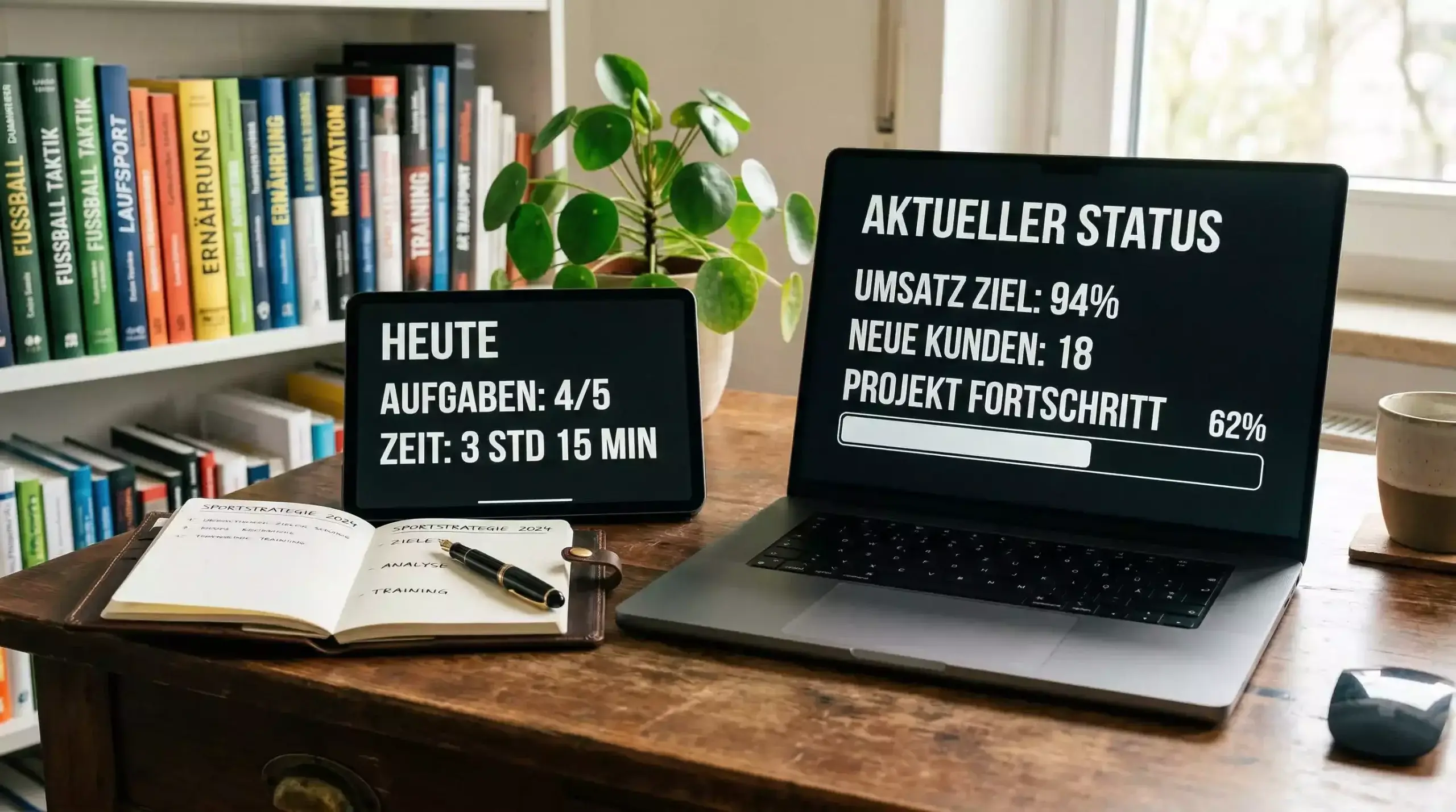 Moderne Technologie und traditionelles Sportwissen vereint am Arbeitsplatz